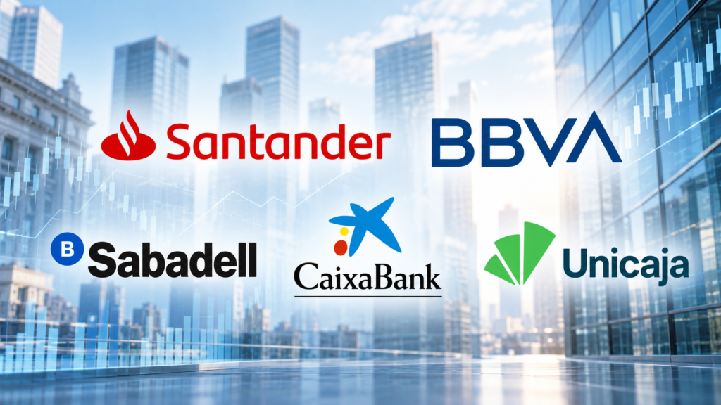 Santander, BBVA, Sabadell, CaixaBank y Unicaja se examinan: qué está en juego para ahorradores e hipotecados